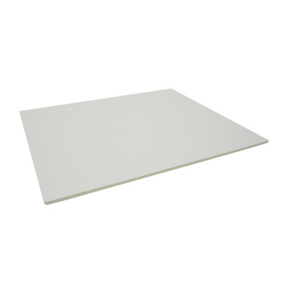 Plateau de table en pierre frittée de 30 po x 30 po de couleur blanc uni
