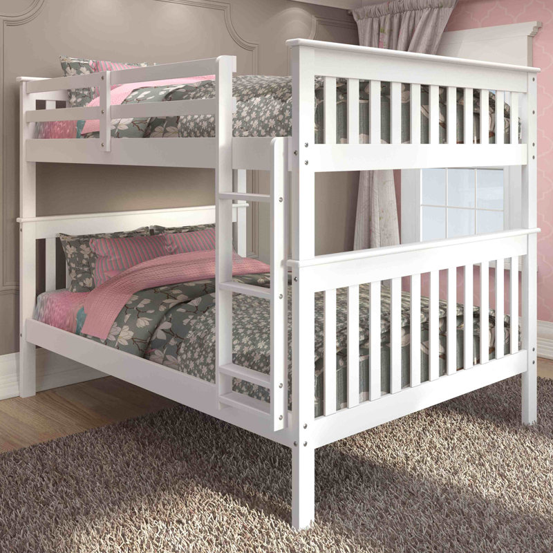 Catharine Full Over Full Solid Wood Standard Bunk Bed, White