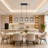 4 - Light Kitchen Island Linear Crystal Pendant With Bulbs Included