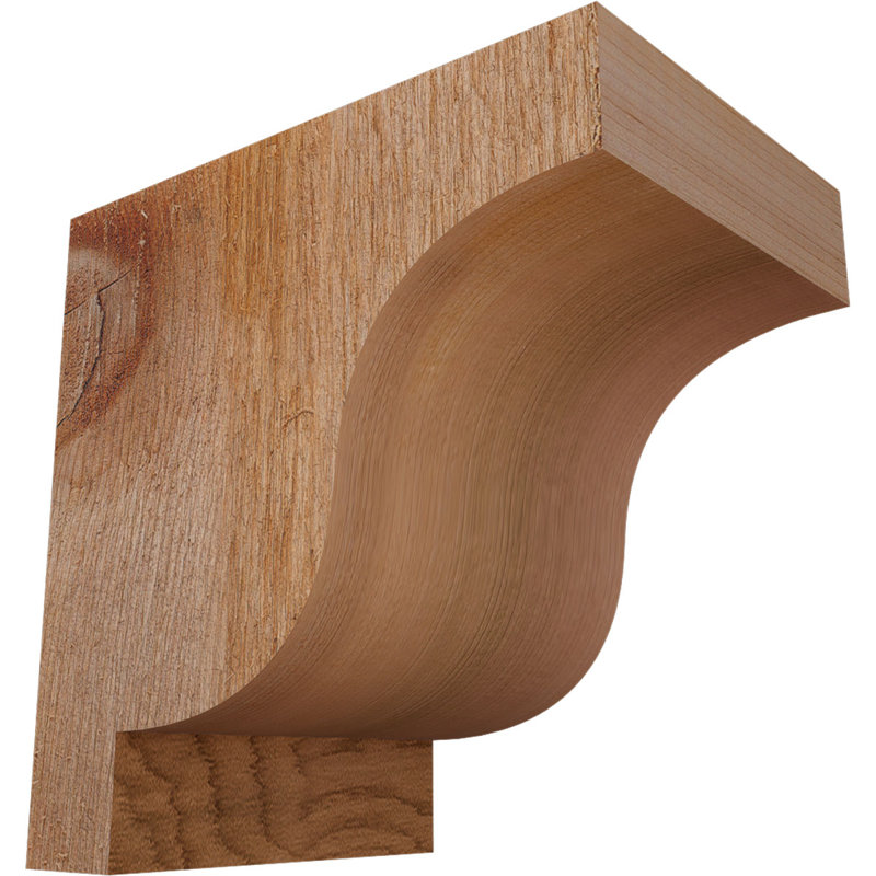 Newport Corbel, H 6 po x l 4 po x P 6 po, Cèdre rouge, Sciage brut