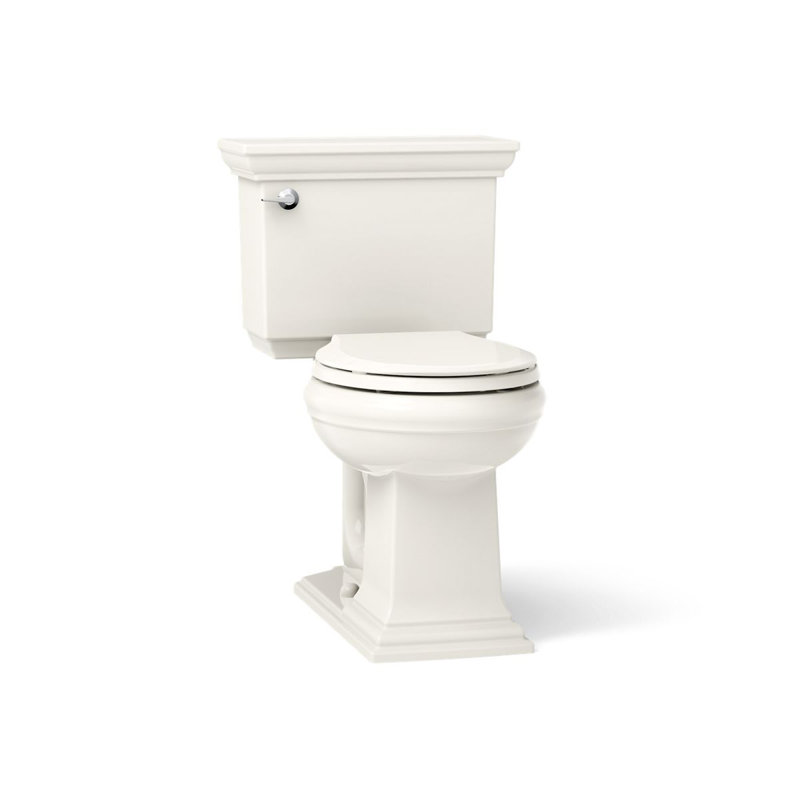 Memoirs Stately 1.28 GPF (Water Efficient) Round Two-Piece Toilet, Biscuit