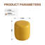 30cm Small Round Faux Leather Upholstered Ottoman-1061551662
