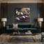 «Music Drums», art mural sur toile noire-144037265