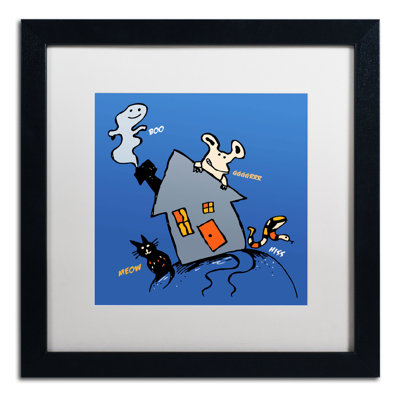 « halloween house » par carla martell, art encadré