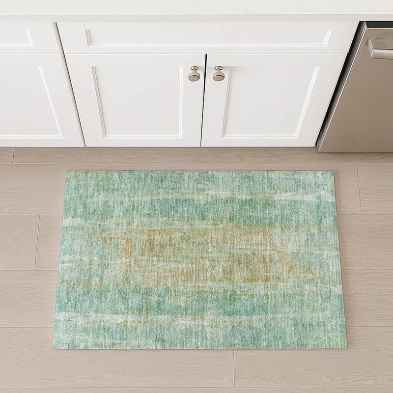 Tapis abstrait lavable à la machine intérieur / extérieur ACN2309 Chantille, Rectangle 1 pi 8 po x 2 pi 6 po