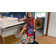 Lolar Swivel Upholstered Adjustable Height Counter Stool with Metal Frame