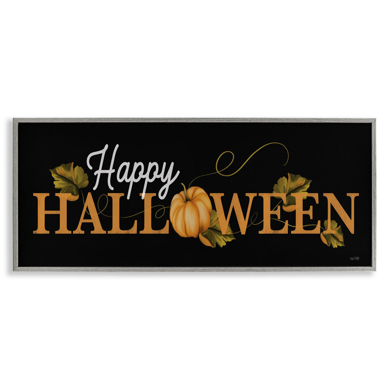 Joyeux Halloween sur estampe numérique encadrée par House Fenway, Estampe numérique Farmhouse, H 13 po x l 30 po