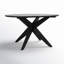  53.15" Teak Solid Wood Patio Dining Table-1946920875
