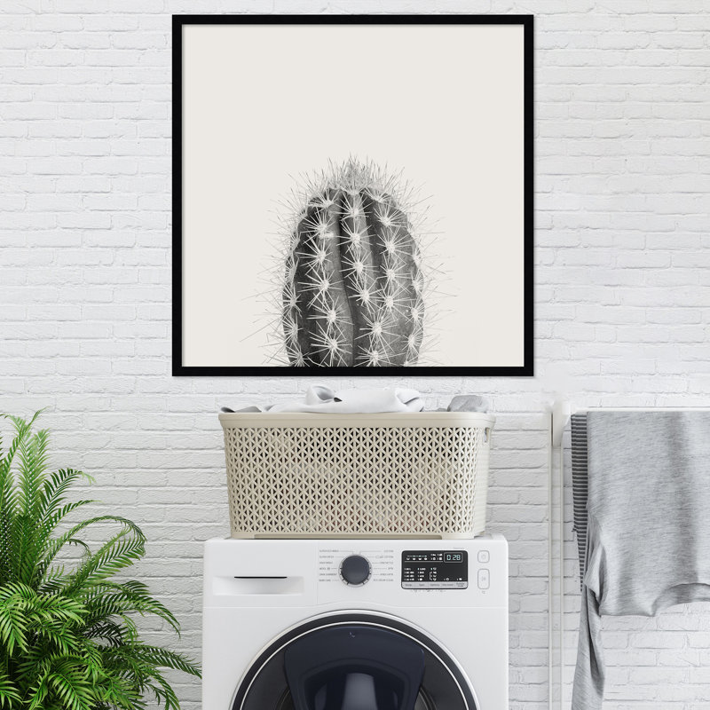 The Creative Bunch Studio Haze Cactus Succulent Tall - reproduction de photo encadrée, H 33 po x l 33 po, Cadre noir