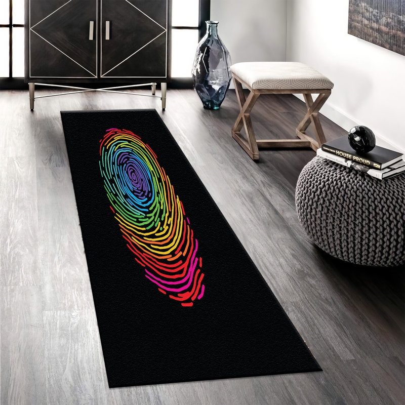 Vibrant Floral Pattern Non-Woven Soft Printed Rug with Elegant Design Theme for Indoor Spaces, Runner 3'3" x 9'2"