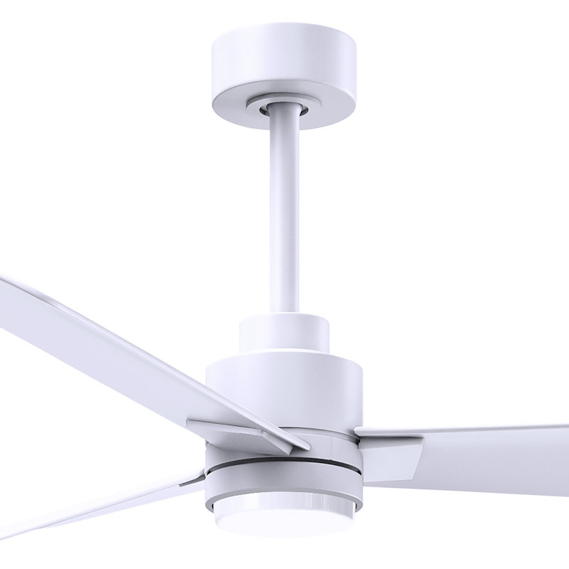 Alessandra - Three Blade Transitional Ceiling Fan -LED, Matte White, Matte White, 42"
