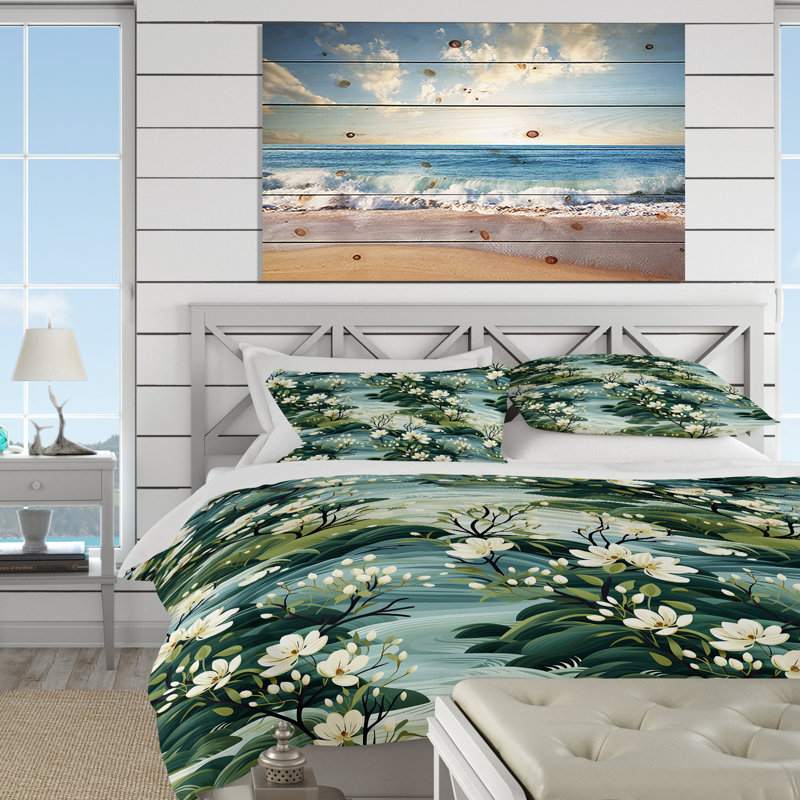 Ensemble de housse de couette Mangrove Serenity, Housse de couette pour très grand lit et 2 très