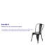 Chaise d'appoint empilable en métal Lily-1652496508