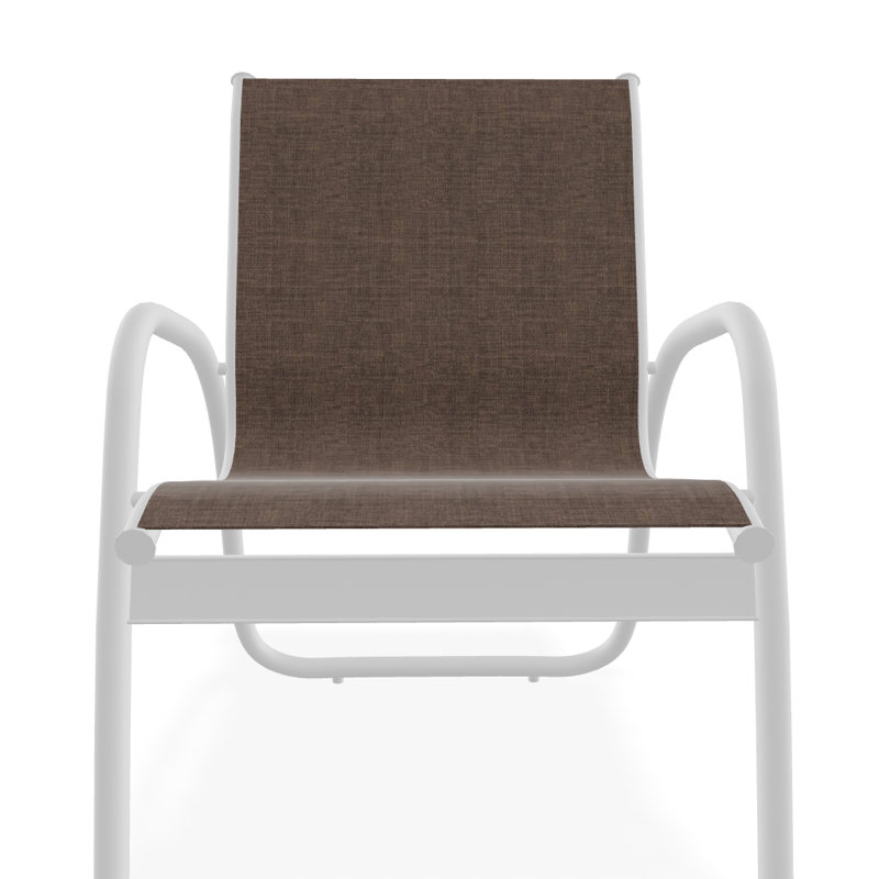 Fauteuil de patio Gardenella, Moka Sunbrella®, Blanc texturé