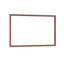Grand miroir de salle de bain rectangulaire de 48 po x 32 po avec cadre en aluminium de couleur noyer, fixé au mur verticalement ou horizontalement, verre résistant à la sécurité, installation rapide de 48 po x 32 po et salle de bain convenable.