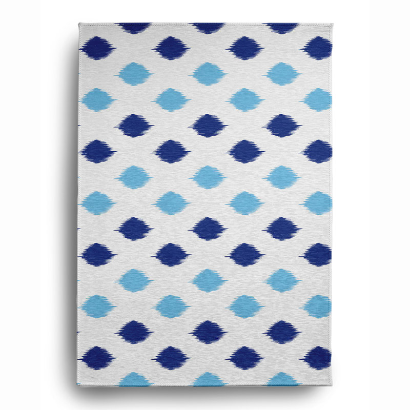 Winooski Chenille Polka Dots Indoor Rug, Rectangle 4' x 6'