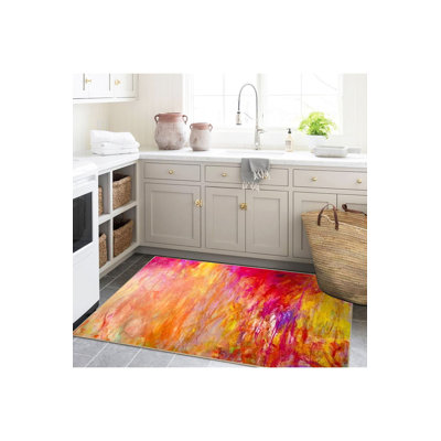 Tapis lavable décoratif pastel