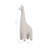 Clay Giraffe 12-Inch Loopy Pattern in Ivory, Charming Figurine - 5" x 4" x 12"