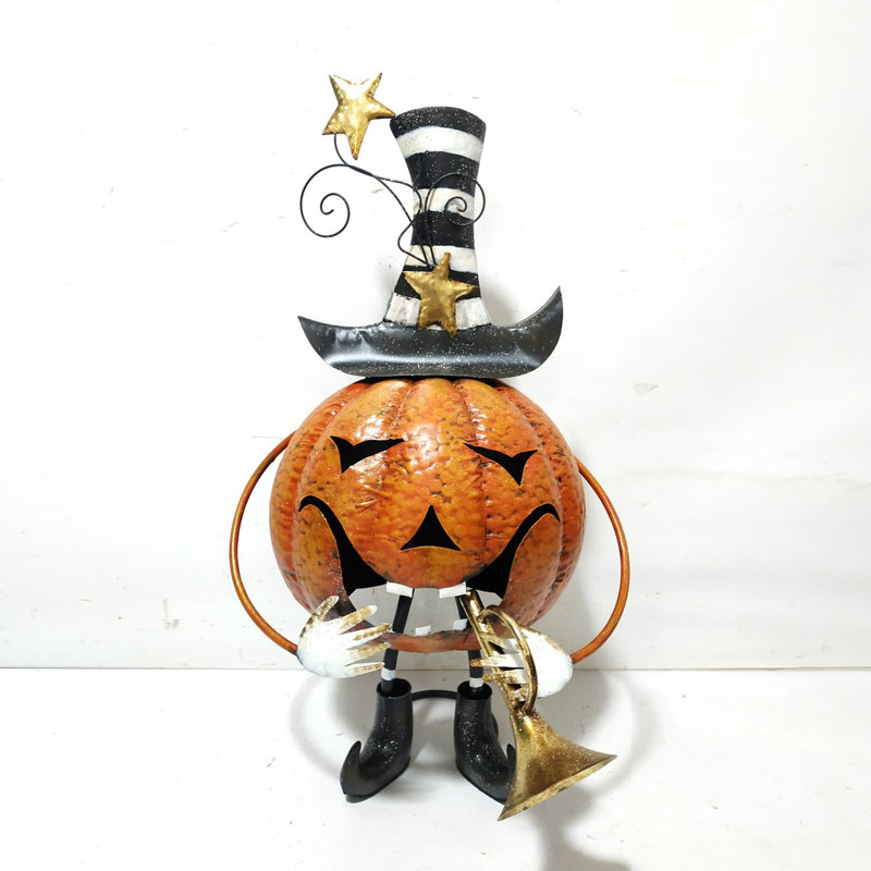 Figurine haute de 27,75 po Jack-O-Lantern avec trompette Halloween