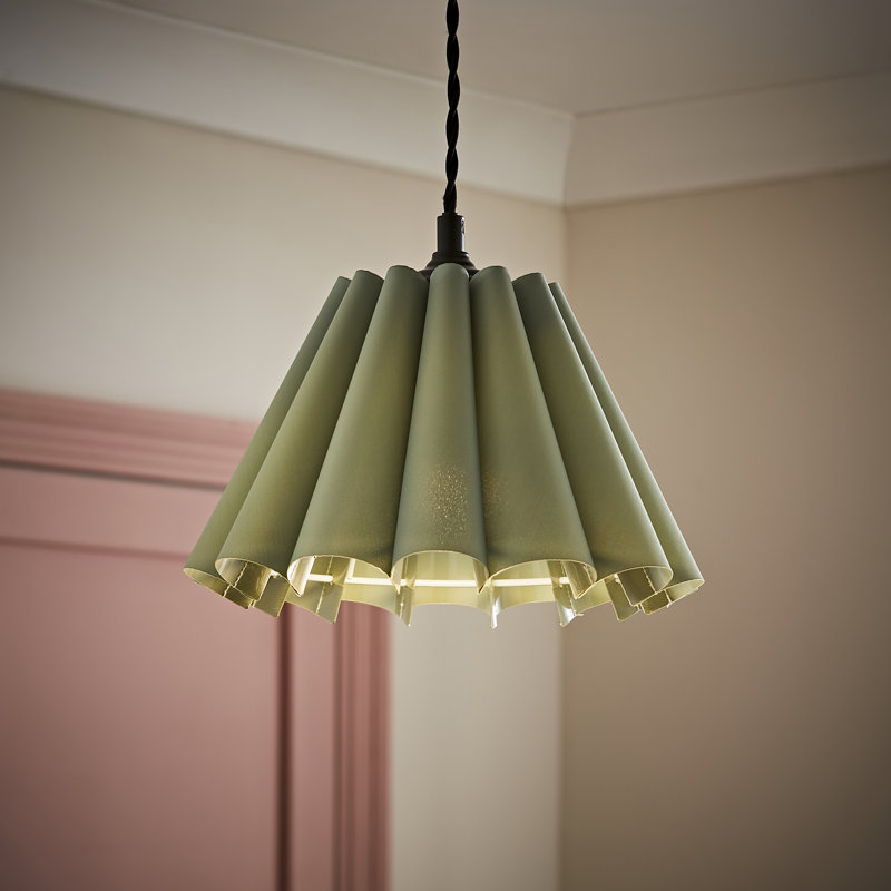 15.5cm H Linen Blend Empire Lamp Shade ( Slip-On ), Green
