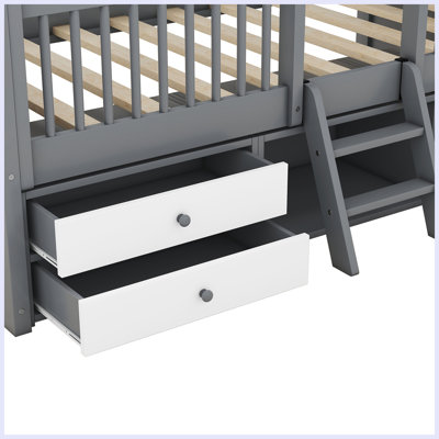 Angelli Modern Wood Bed House Bed Frame With Drawers