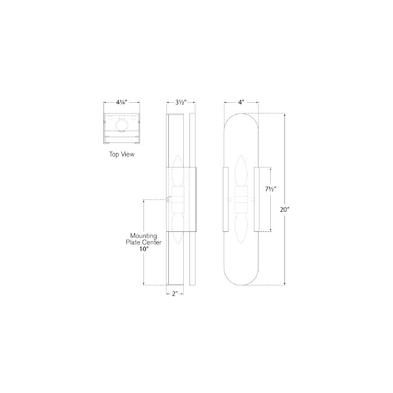 Kelly Wearstler Melange Elongated Sconce, Bronze