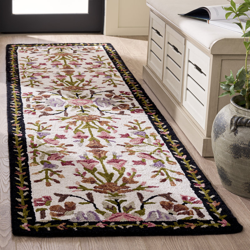 Jardin Hand Tufted Wool;Cotton Floral Indoor Rug, Runner 2'3" x 8'