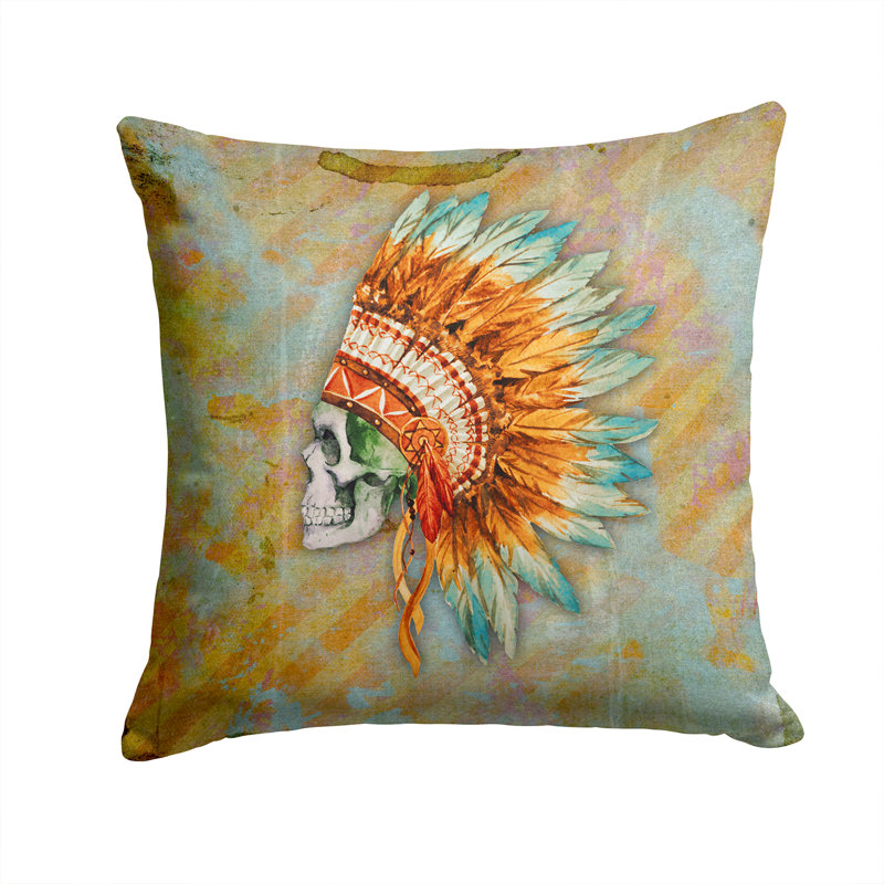 Coussin décoratif intérieur / extérieur Skull, 14 po x 14 po