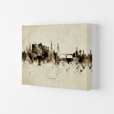 Edinburgh Scotland Skyline Vintage by Michael Tompsett - Print