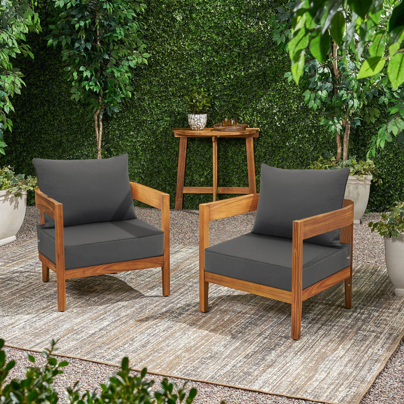 Ensemble de coussins d'extérieur pour patio, coussins de siège et de dossier amovibles avec housse imperméable et sangles de fixation