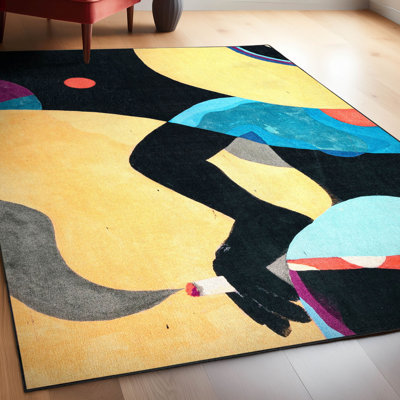 Well Woven x Misha Tyutyunik The Sunday Jungle Collection Life's a Beach Abstract Multi Area Rug