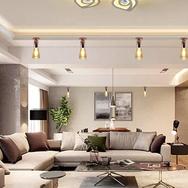 Northside Semi Flush Mount, Copper