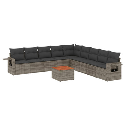 Vidaxl Garden Sofa Set Grey