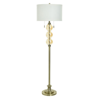 Lampe sur pied Aurelia en verre ambré