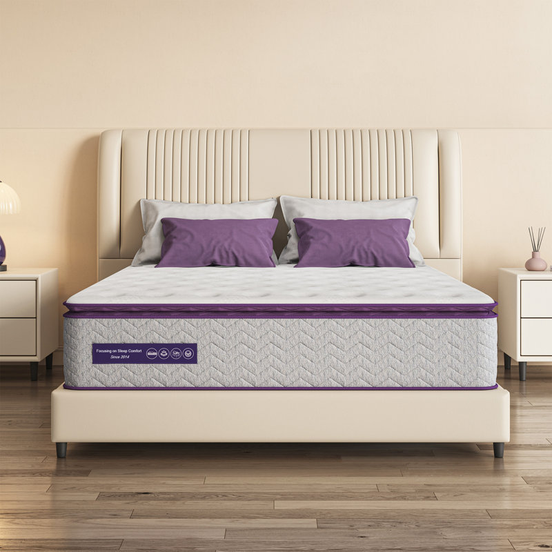 Matelas à plateau-coussin moyen hybride, Lit double, 10"