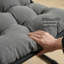 Chaise longue d'extérieur avec repose-pieds pour patio - Fauteuil inclinable confortable avec coussin gonflable et repose-pieds, capacité de 300 lb-1513199420
