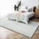 Cozy Faux Rabbit Fur Area Rug Machine Washable Rug in Gray