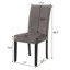Ensemble de salle à manger 5 pièces Mella - Table ronde en faux marbre avec 4 chaises Parsons en velours, finition espresso foncé-730240957