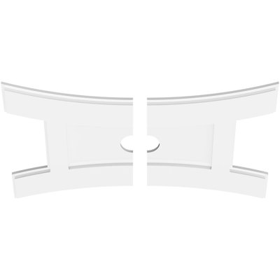 30"W x 20"H x 3"ID x 6 1/2"C x 1"P Haven Architectural Grade PVC Contemporary Ceiling Medallion, Two Piece