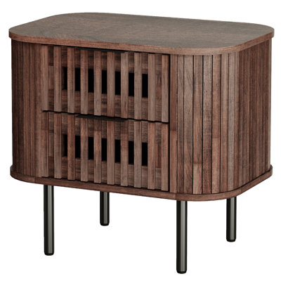Mid-Century Modern 22.5 '' Fluted Nightstand
