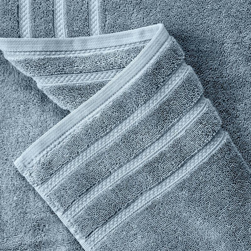 AuraSoft Blue Cotton Hand Towels - 4 Pack