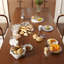 Table de salle à manger semi-ronde brune pour salle à manger / cuisine-1627516419