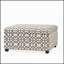 OTTOMAN RICHMOND STORAGE avec motif unique et beaucoup de rangement pour le salon, le bureau ou la chambre à coucher