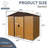 8x4 Ft Metal Storage Shed With Corrosion Coating - Coffee For Patio 8ft X 4ft Air Circulation Backyard-117994495
