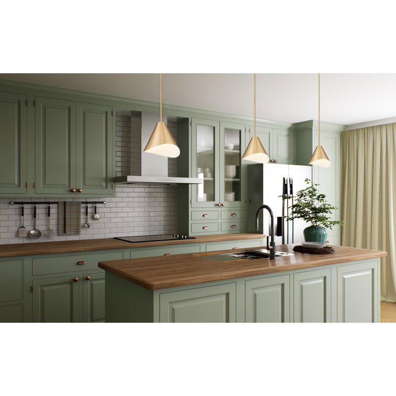 Luminaire suspendu 1 lumière Barrera, Doré, Or / blanc