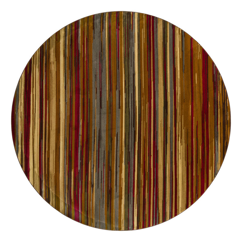 Ivetta Performance Abstract Indoor Rug, Round 10'