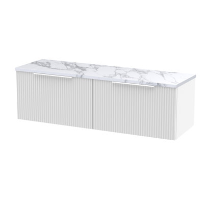 Fluted 121.5cm Double Bathroom Vanity Base Only