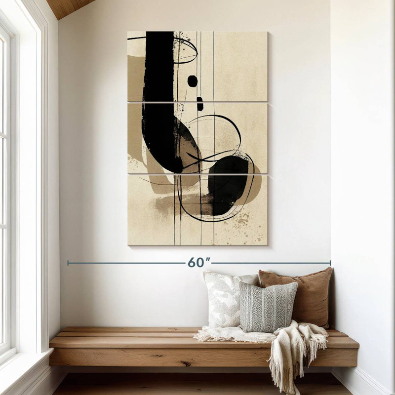 Beige Earth Hues II, 50" H x 32" W