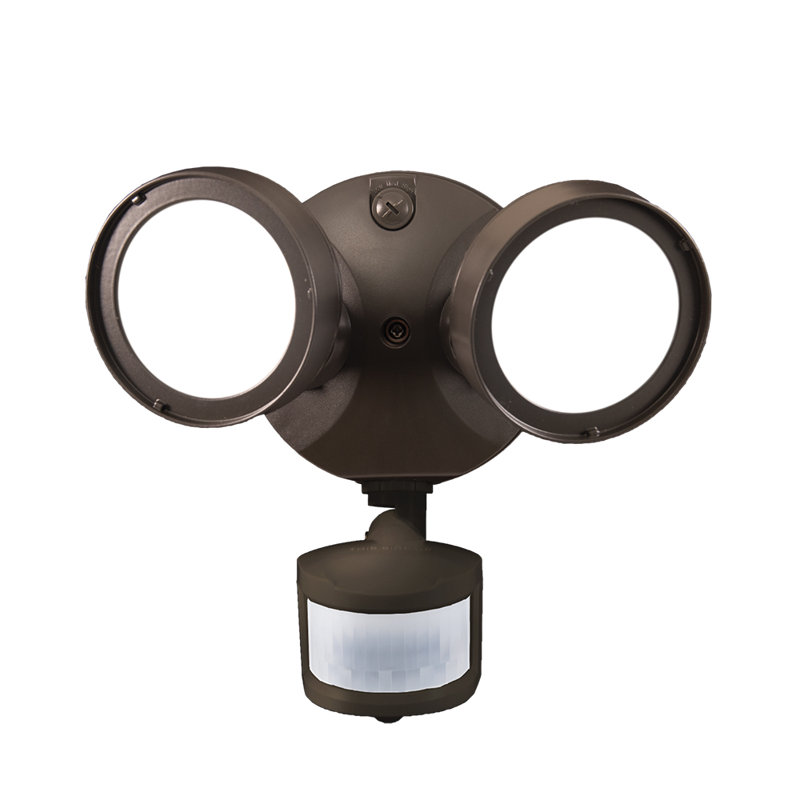 2 - Head LED Hardwired Outdoor Security Flood Light with Motion Sensor