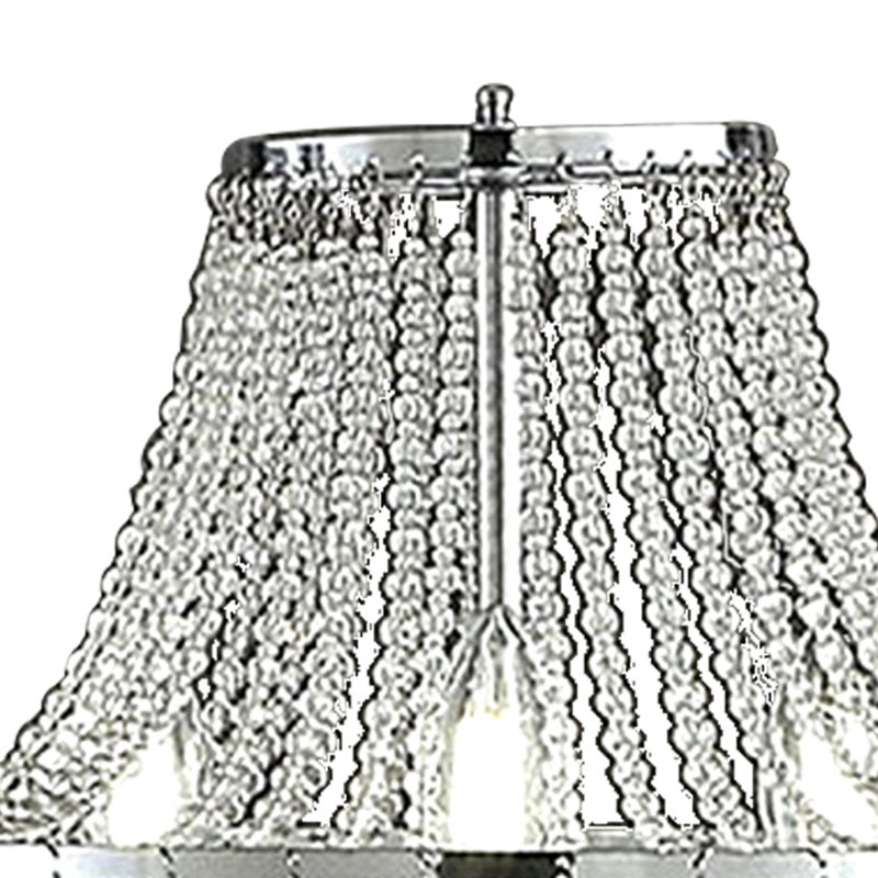 Kaylien Chrome Crystal Chandelier Table Lamp